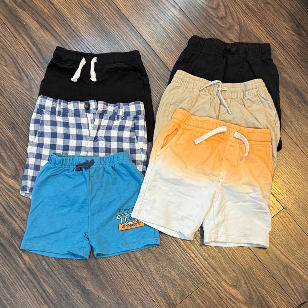 Kids Casual Shorts Set - Black, Blue, Orange, Beige